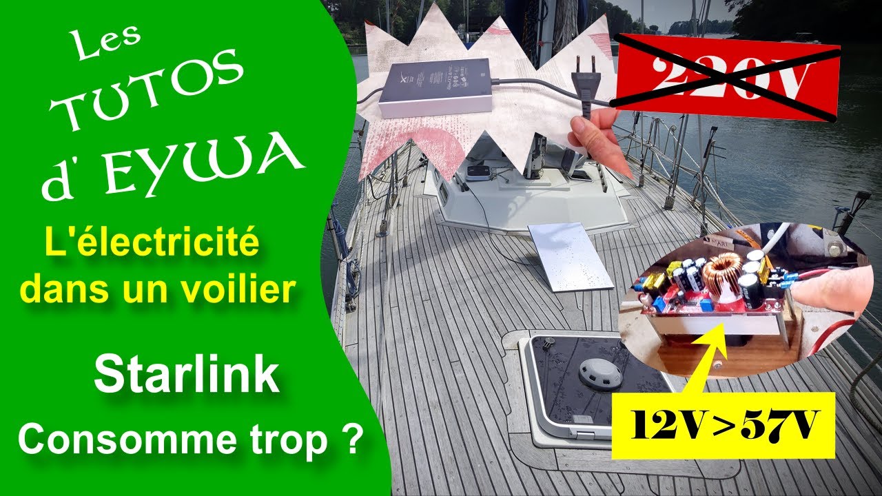Starlink Standard Gen 3 en 12V sur voilier : conso réelle & économies d’énergie