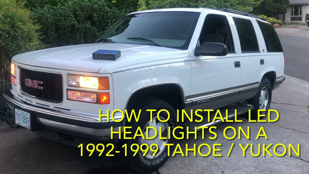 1992 - 1998 Chevy Tahoe / GMC Yukon / OBS Silverado Sierra 1500 2500 3500 LED Headlight Conversion
