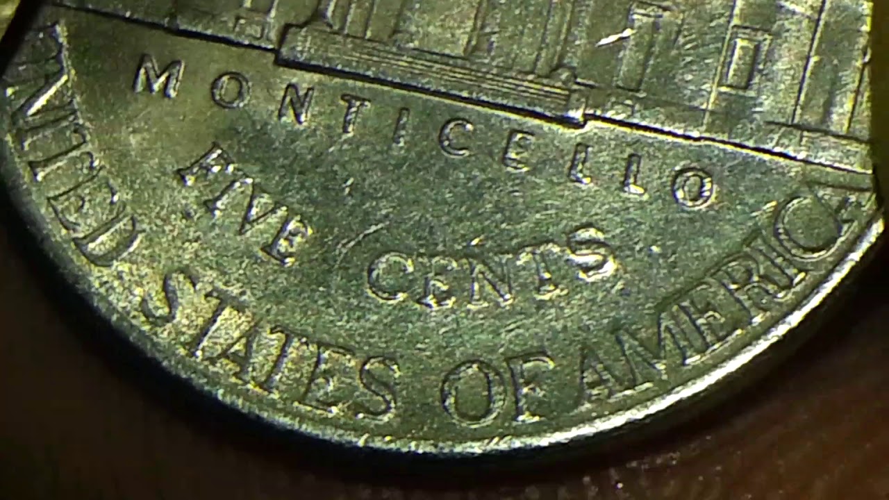 2001 P NICKEL CUD/ DD MINT ERROR REVERSE