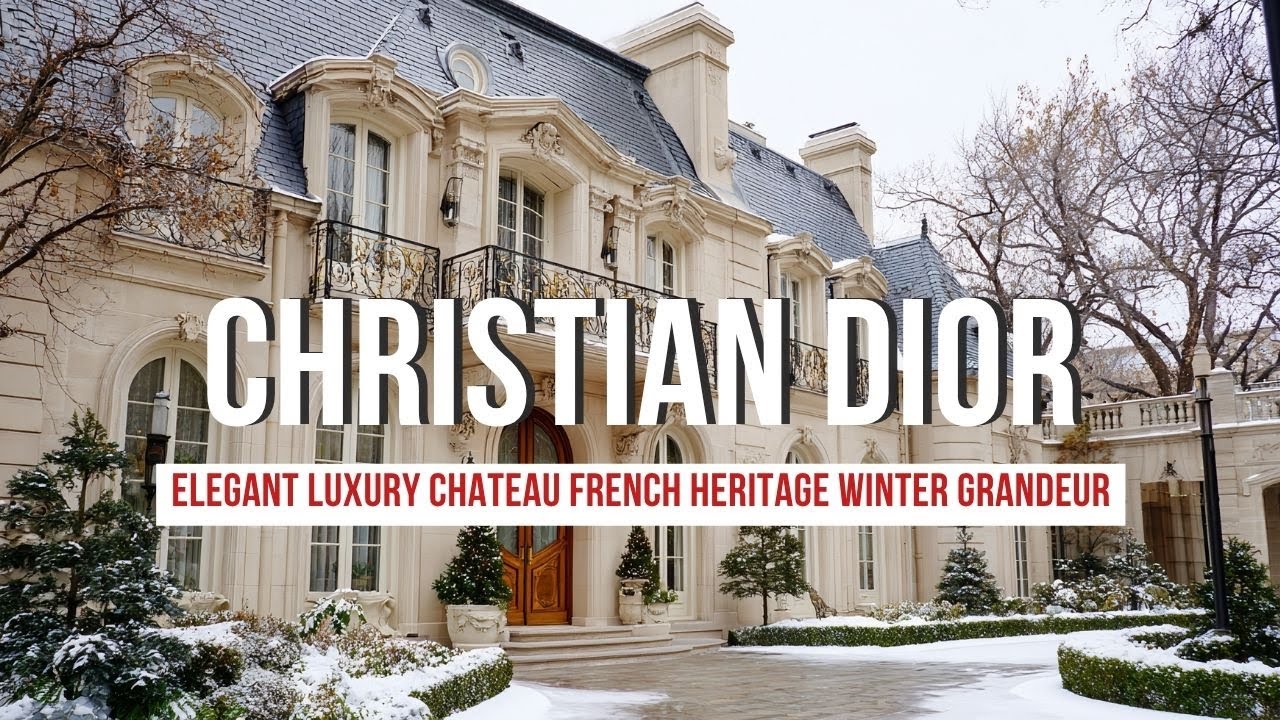Elegant Luxury Chateau Inspired by Christian Dior French Heritage Winter Grandeur