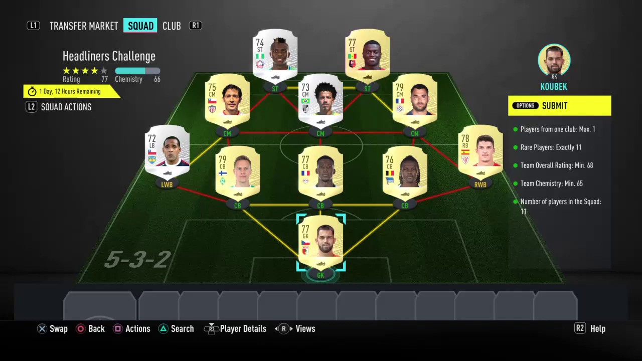 FIFA 20 Headliners Challenge