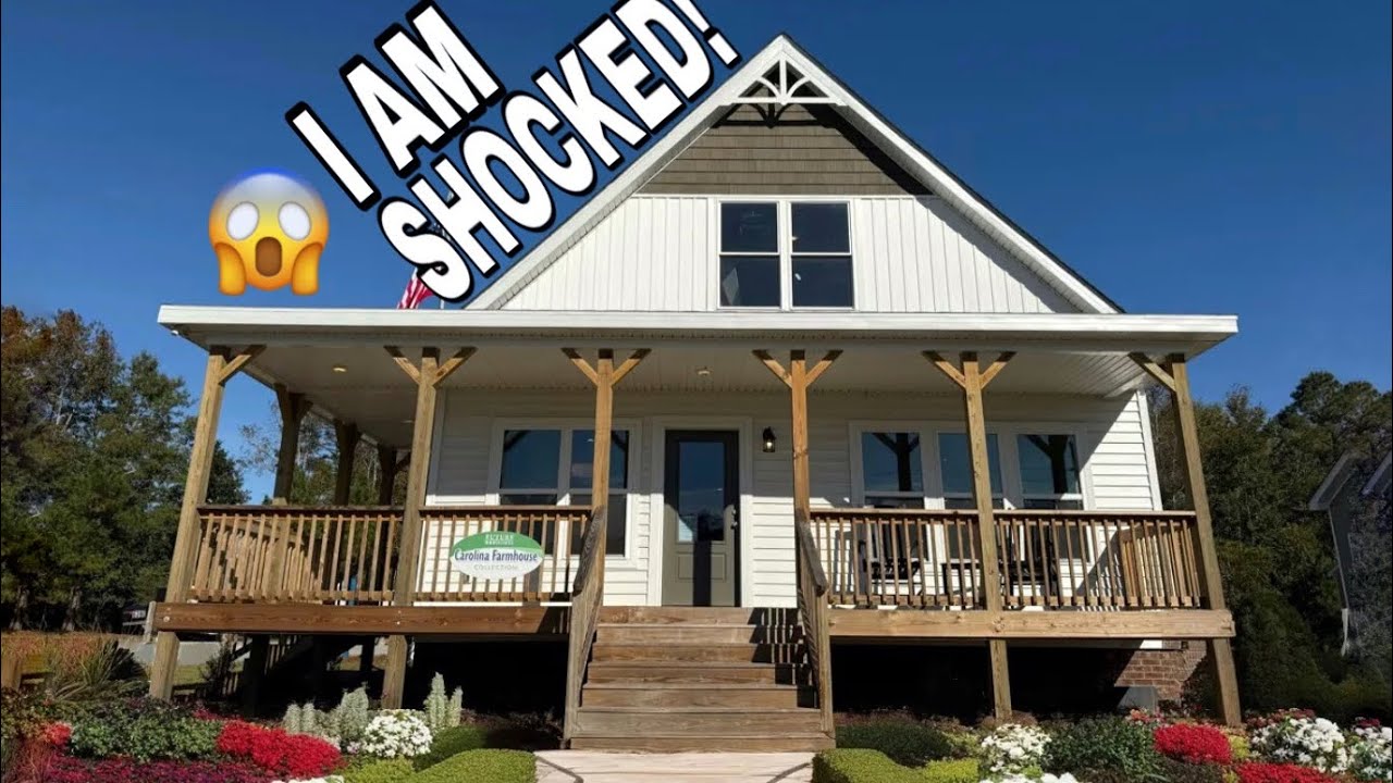 WINDOWS GALORE, COTTAGE FARMHOUSE CUSTOM MODULAR • FULL TOUR OF THE NEW “CAROLINA FARMHOUSE CAPE”
