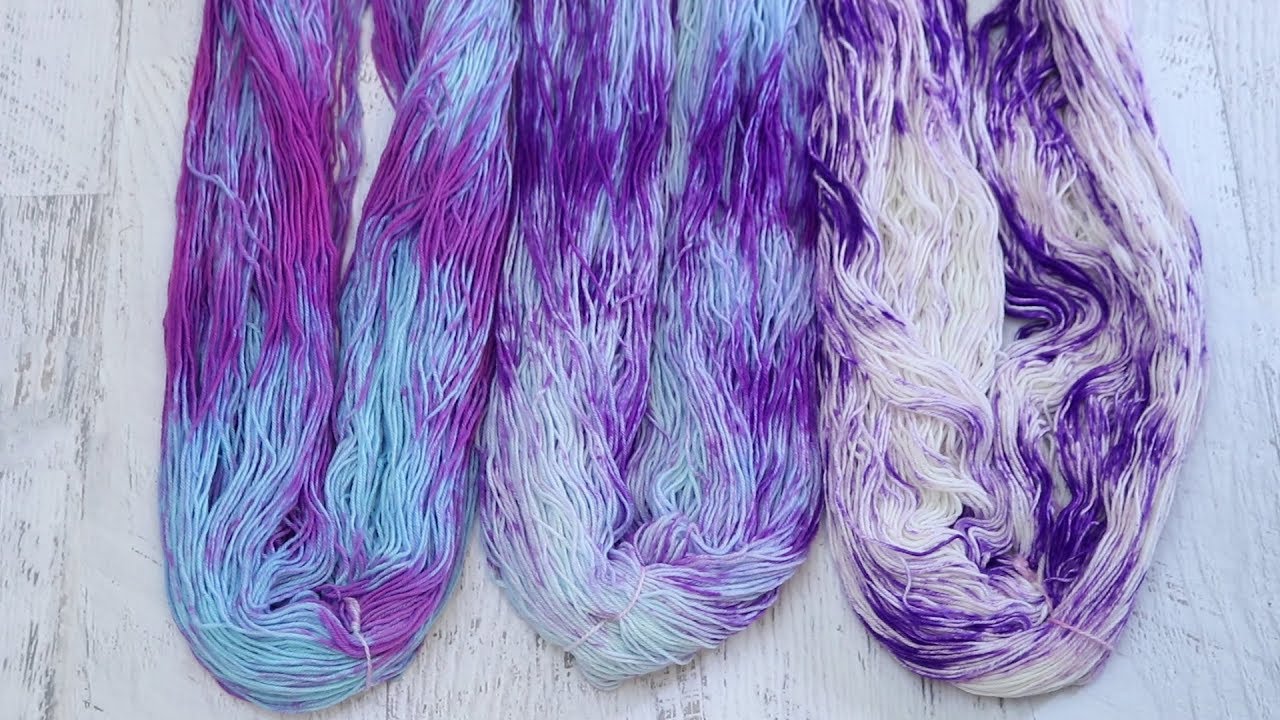 Dyepot Weekly #75 - Dry Rub with Wilton's Violet Food Coloring Three Different Ways