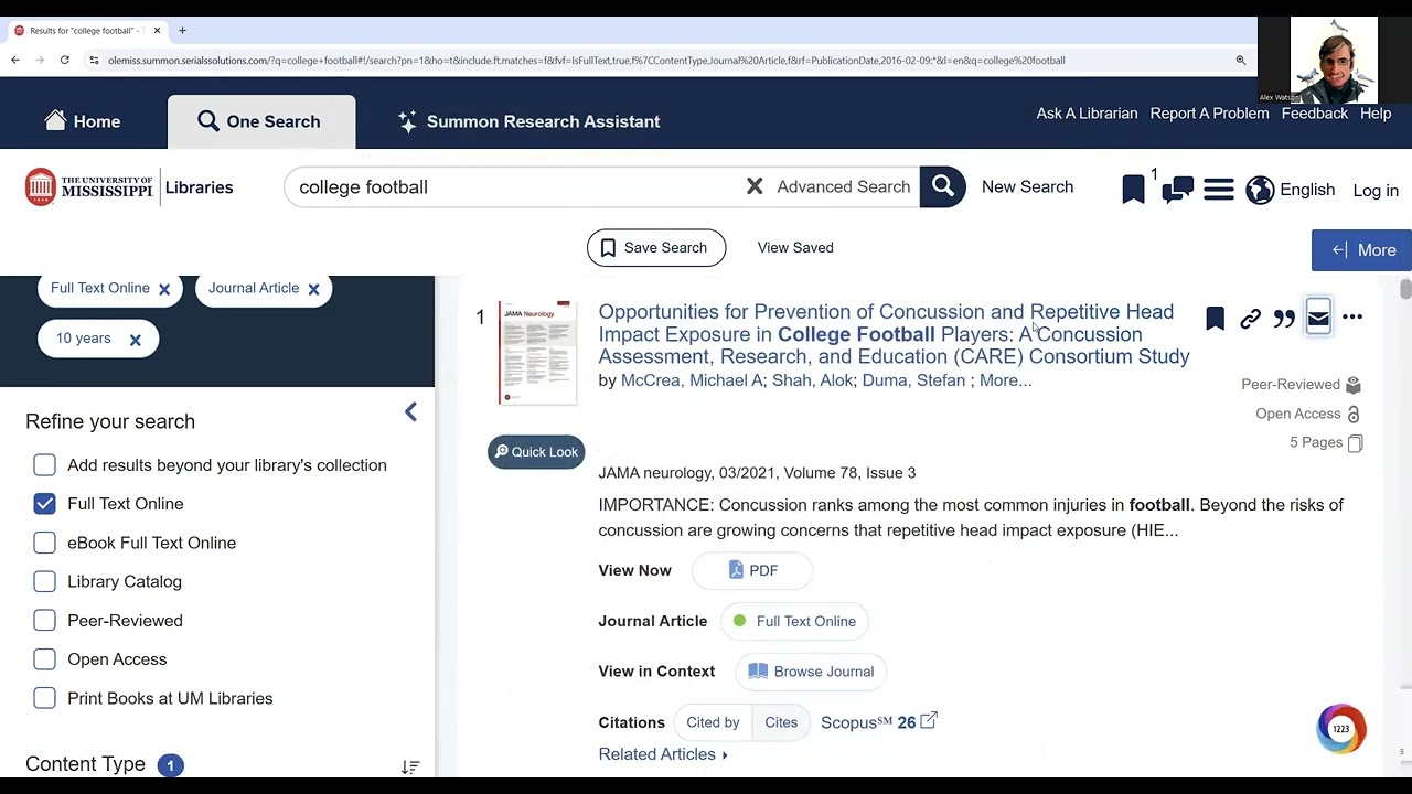Spring 2026 Basic Introduction to Searching the JD Williams Library