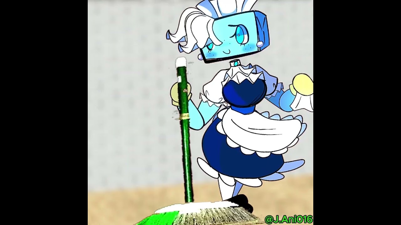 🧹GOTTA SWEEP!!! 🧼- Tisha and Gotta Sweep - Dandy's World - Baldi's Basics - #shorts
