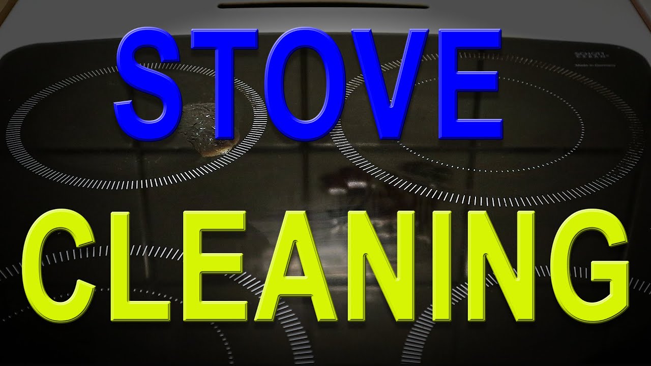 Ceramic stove cleaning with a carpet knife blade and...