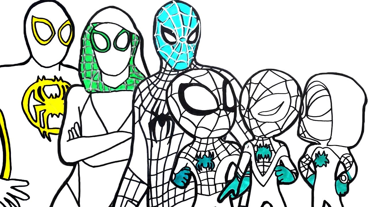🔴🔴 HOW TO DRAW TO  spider-man: across the spider-verse, Miles Morales - adults vs kids COMPILADO 11