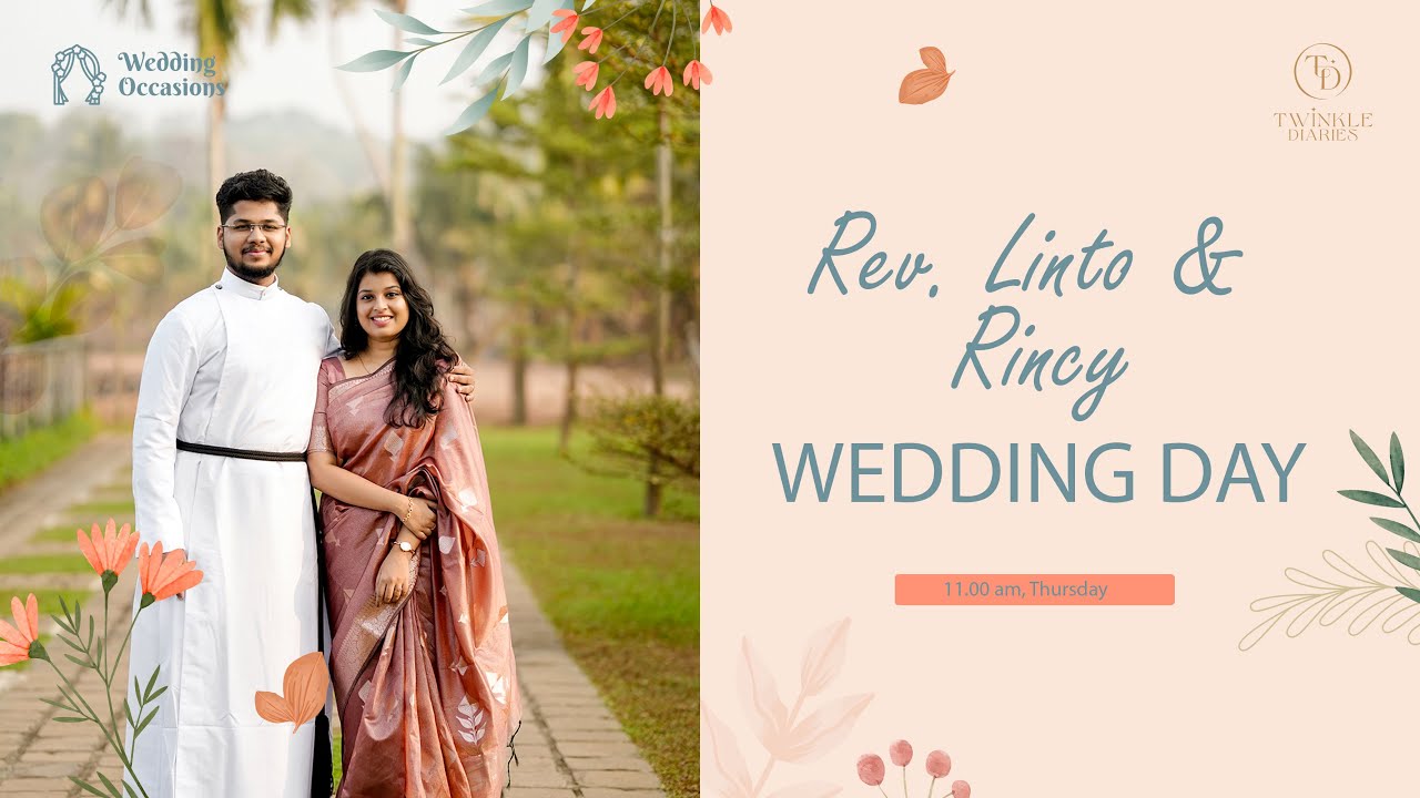 Rev. Linto & Rincy Wedding | Twinkle Diaries Events