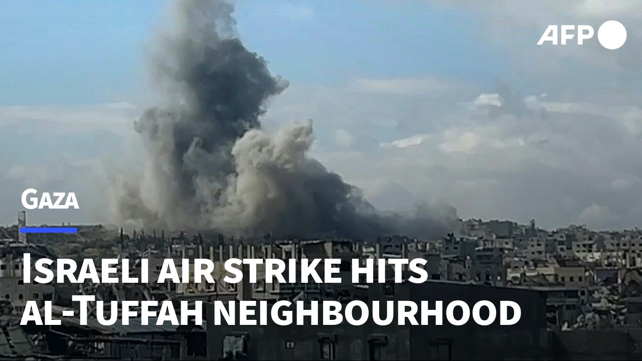 Smoke billows after Israeli strike east of Gaza City | AFP