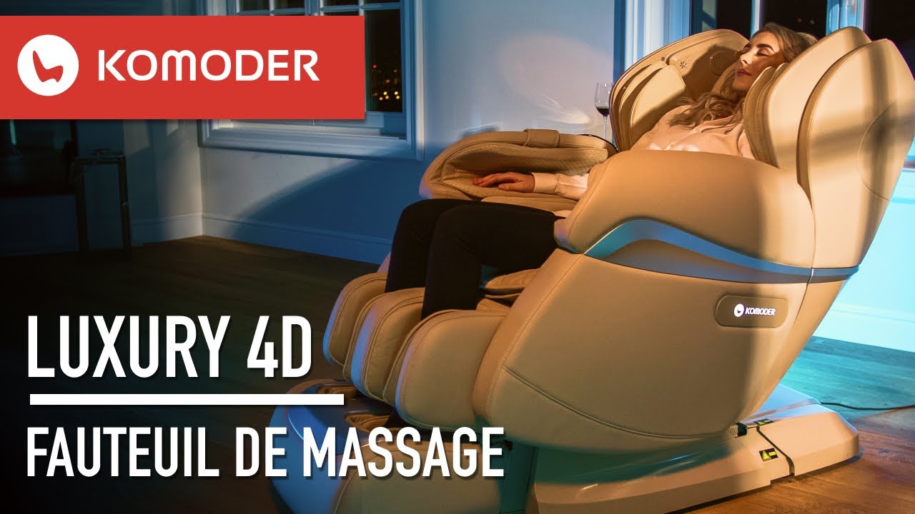 KOMODER LUXURY 4D - le fauteuil de massage inclinable sp&eacute;cial r&eacute;flexoth&eacute;rapie