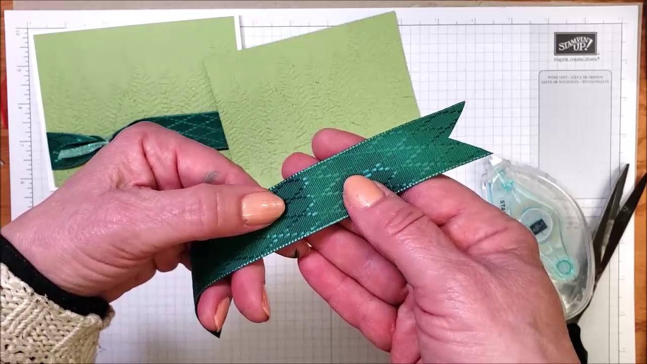 3 cards Made with Wide Ribbon