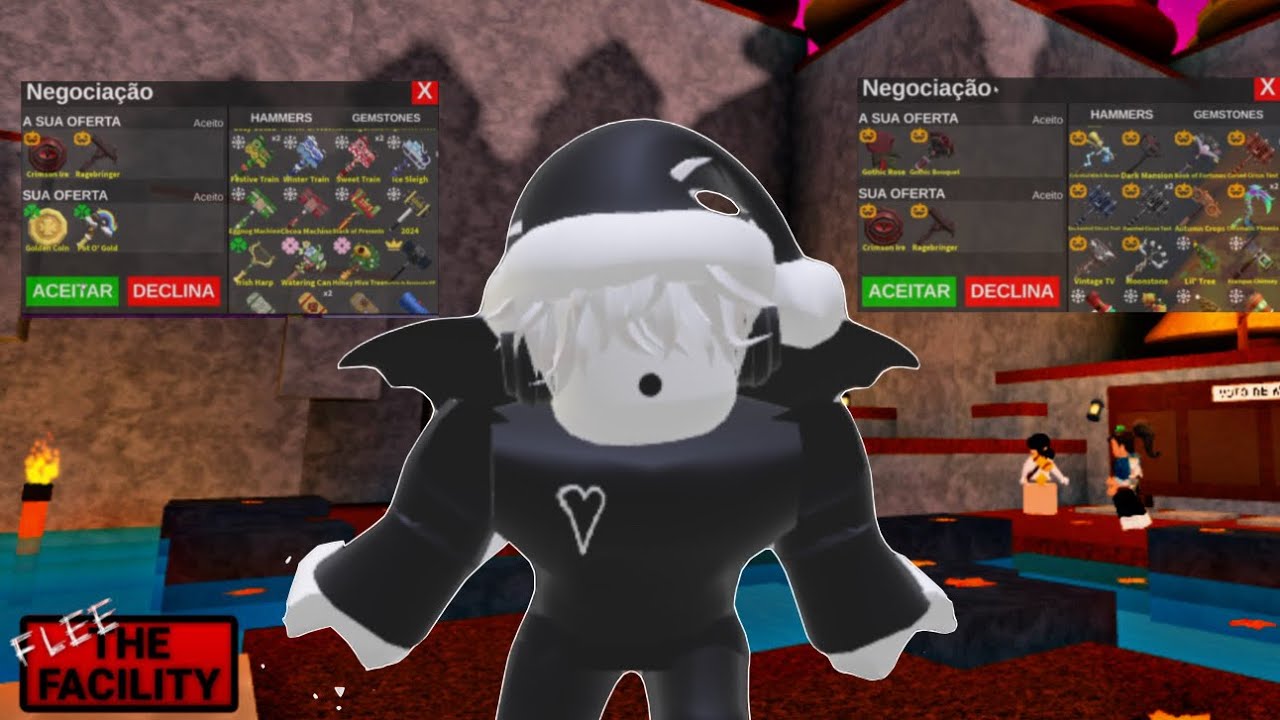 Fazendo trocas ruins e boas no marretão! (Flee the facility)-roblox!