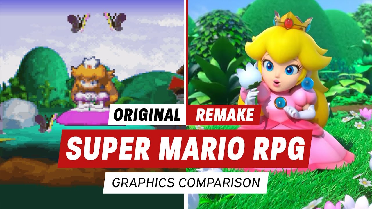 Super Mario RPG Remake vs Original Graphics Comparison (1996 vs 2023)