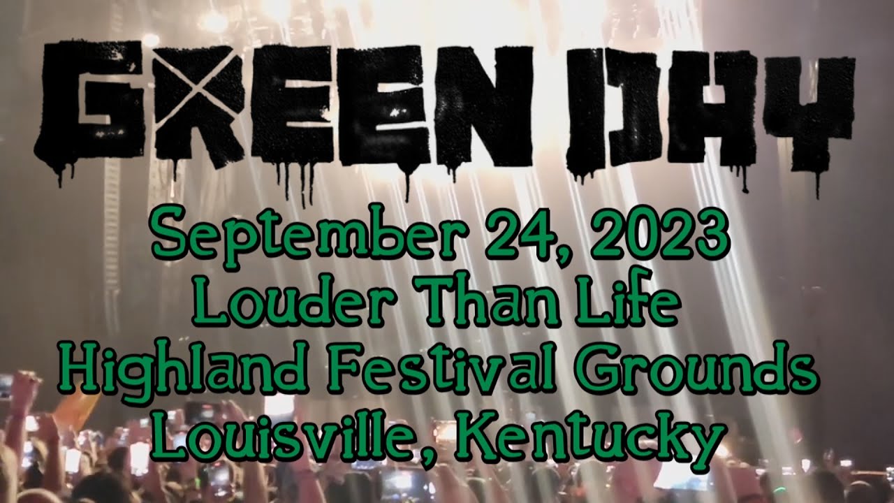 Green Day @ Louder Than Life 2023 in Louisville, Kentucky (COMPLETE SET)