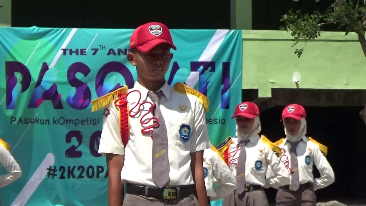 PASKIBRA  SMP N 1 Jember dalam LKBB PASOPATI 2020