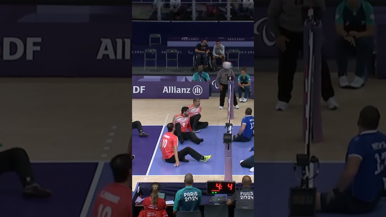 Dramatic Moment At The Sitting Volleyball 🏐😮