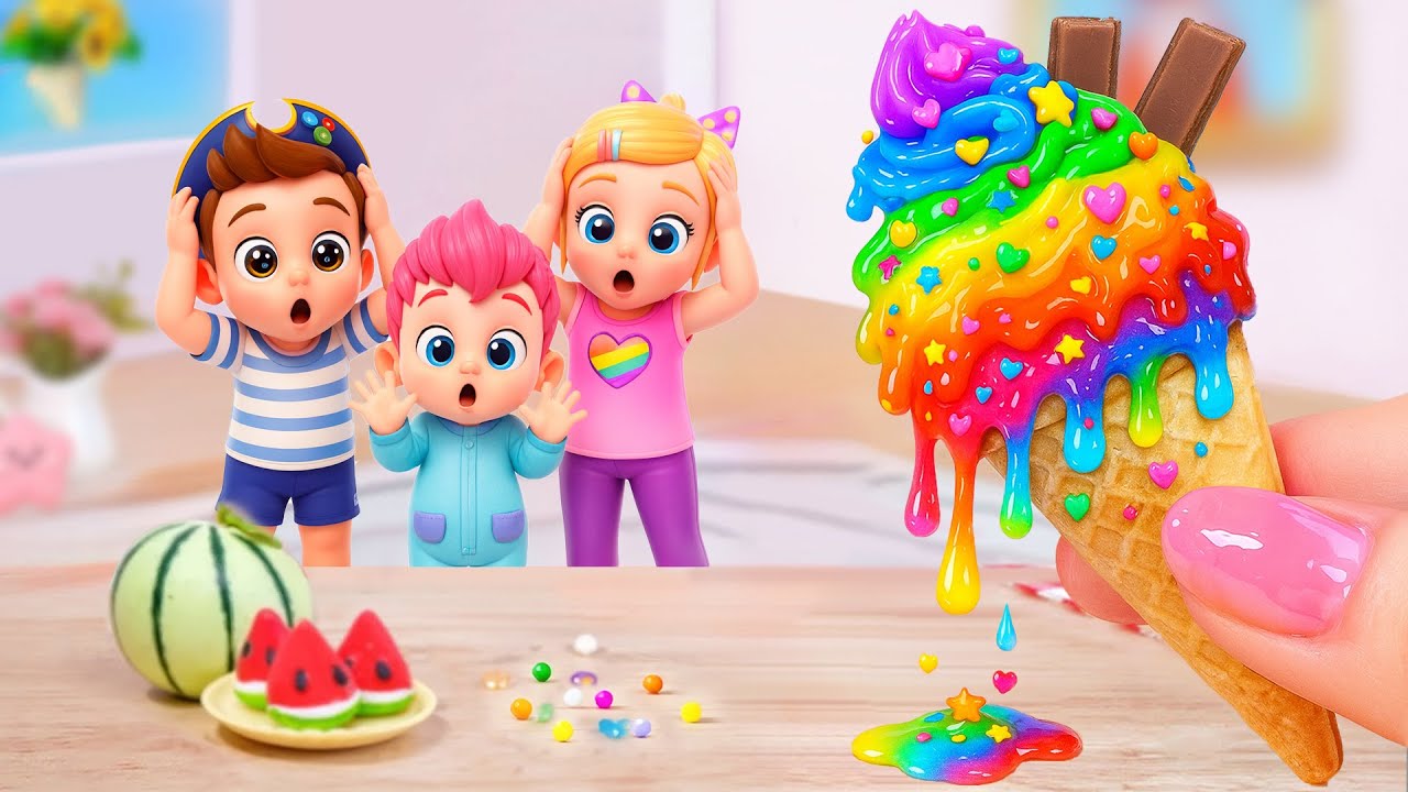 Amazing Rainbow Ice Cream 🍦🌈 How To Make Mini Rainbow Ice Cream Decorating Ideas ✨ Sweet Cake Master