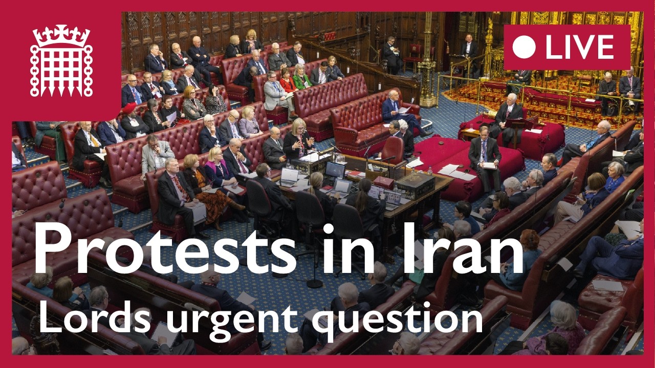 Lords urgent question on treatment of protesters in Iran