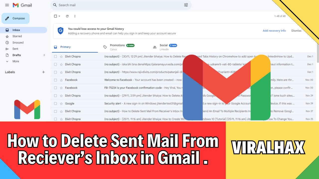 How to Delete Sent Mail from Receiver's Inbox in Gmail | how To Undo Sent Mail in Gmail | Unsend