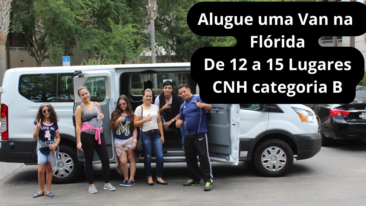 Aluguel Van na Fl&oacute;rida - Estados Unidos - CNH categoria B - De 12 a 18 lugares.