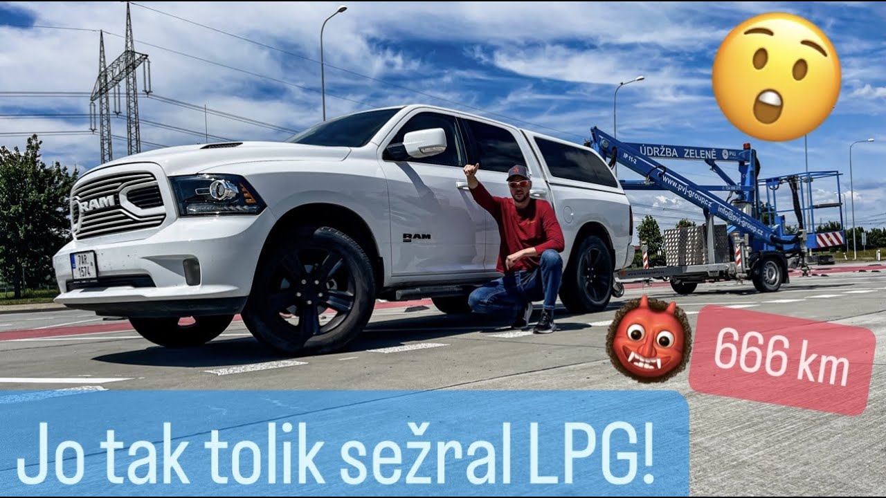 Ram 1500 V8 5,7L HEMI test spotřeby LPG - na Moravu a zpět