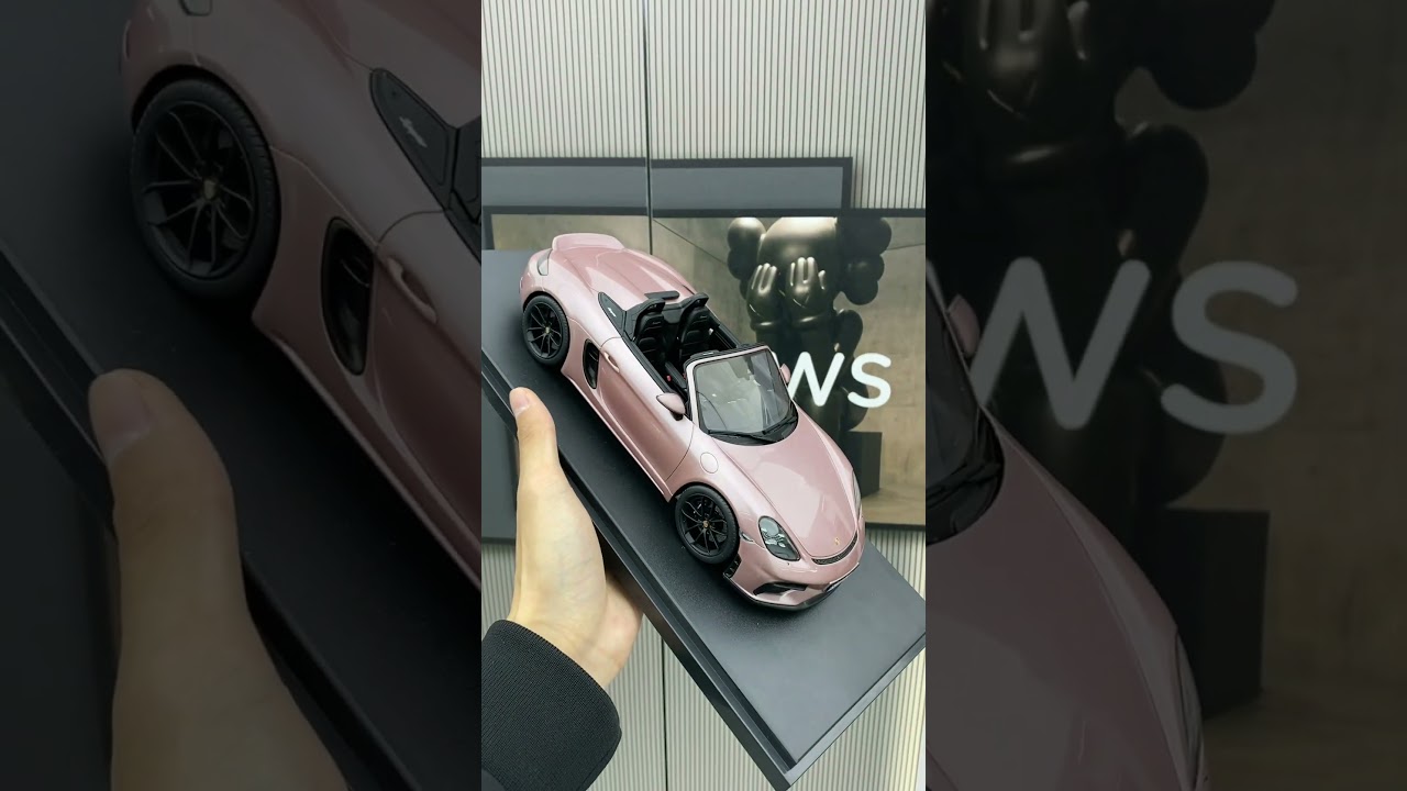 GT Spirit 1/18 Porsche 918 Spyder Ice Berry Powder Simulation Car Model Collection#modelcar