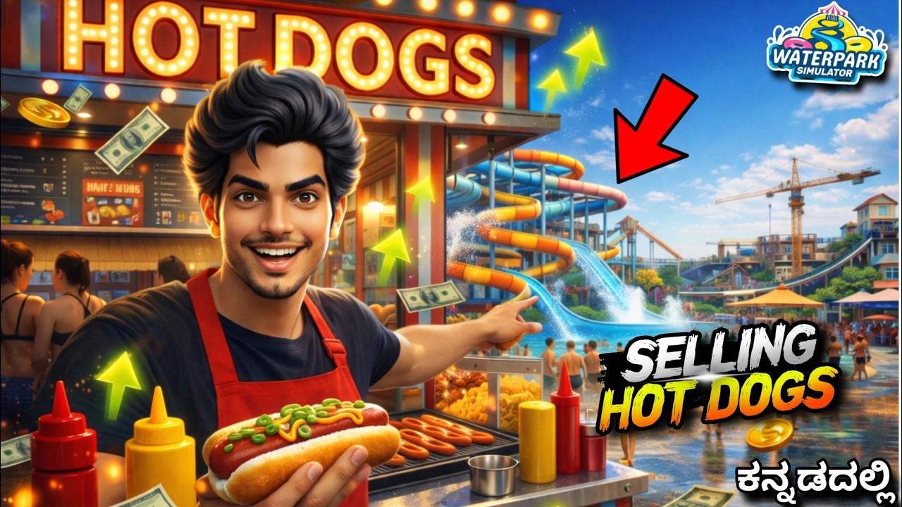 I Started Selling Hot Dogs in My Waterpark… It Made Me RICH!💰Waterpark Simulator ಕನ್ನಡದಲ್ಲಿ Gameplay