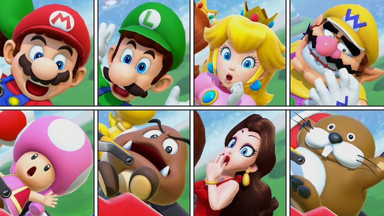 Super Mario Party Jamboree TV - All Characters Reactions to Height 