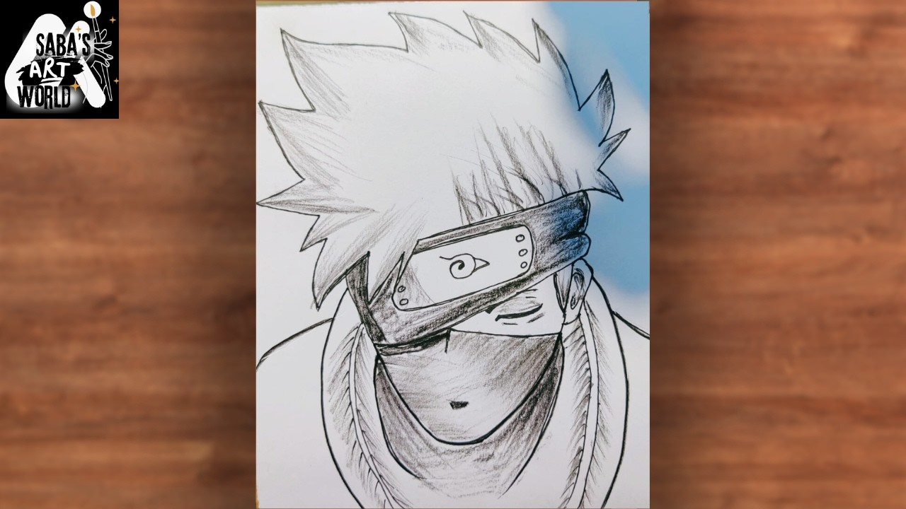How to Draw Kakashi Hatake Step by Step | Naruto Pencil Sketch  | Easy Kakashi Drawing for Beginners