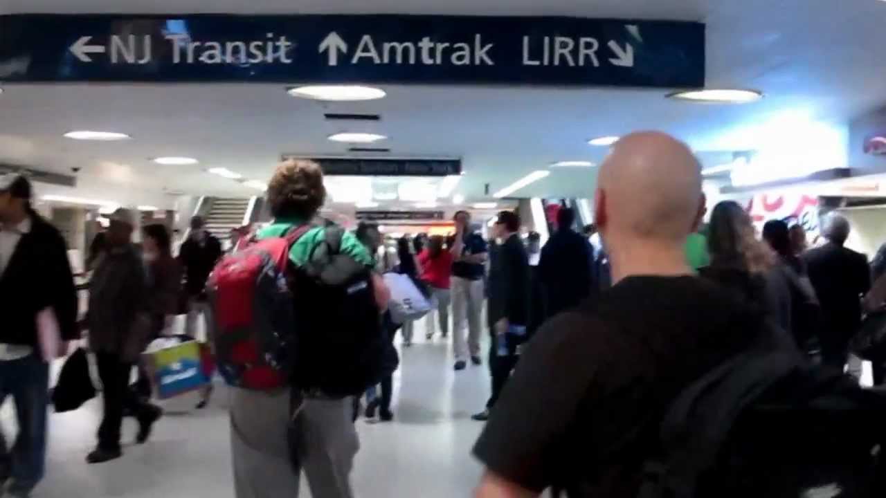 Rush Hour Crowd at LIRR Hub of Pennsylvania station, New York, USA.