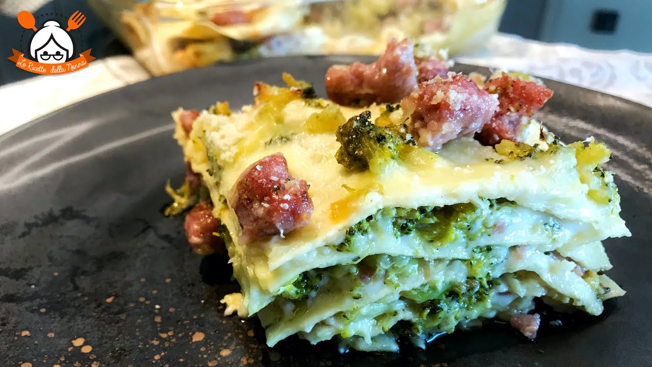BROCCOLI E SALSICCIA: MAI MANGIATA UNA LASAGNA COSI' BUONA