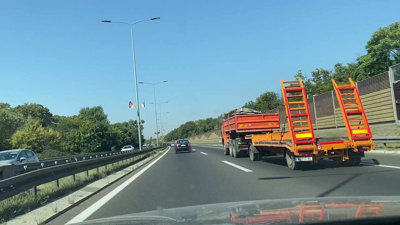 Beograd, vožnja, autoput, most Gazela - Genex kula - Dobanovci