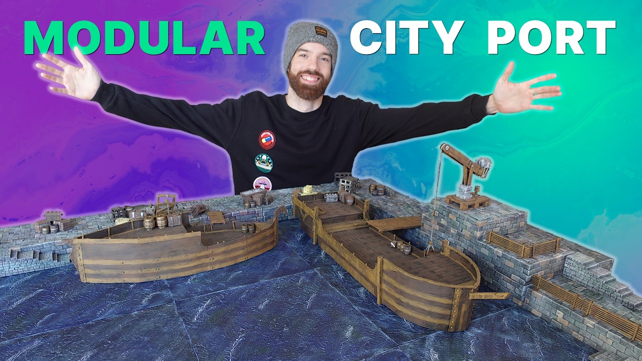 ⚓ Easy MODULAR Medieval PORT + Water Tiles