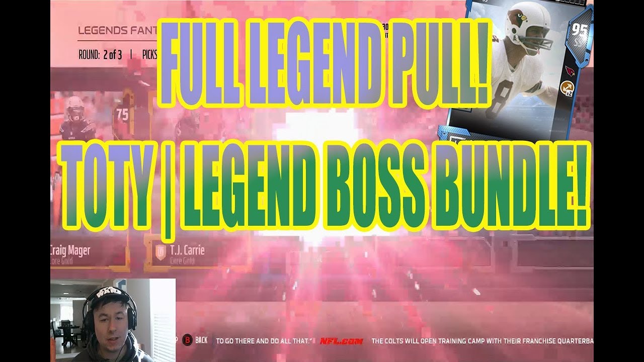 FULL LEGEND PULL! | TOTY Legend Bundle | MADDEN 18 ULTIMATE TEAM GAMEPLAY