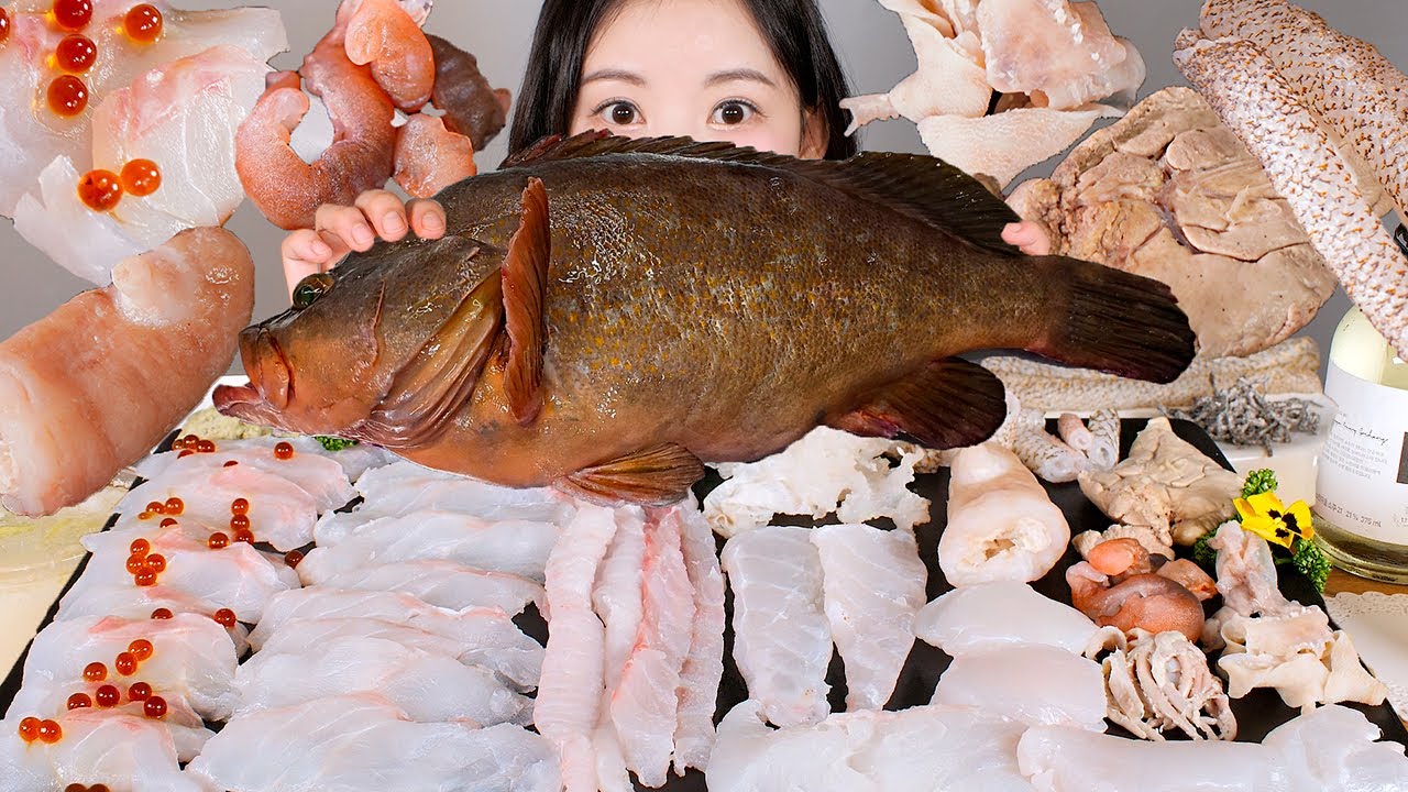 한 마리에 통장 탈탈..🫨 최고급 횟감 전설의 물고기 대물 붉바리회 모든 부속부위 먹방 (누가 회에 설탕 바름?) [eating show] mukbang korean food