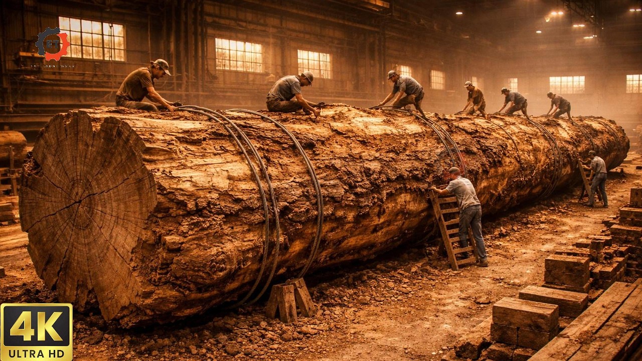 Inside the Extreme Timber Factory | Decayed Giant Logs Reborn by Heavy Machines into Luxury Tables