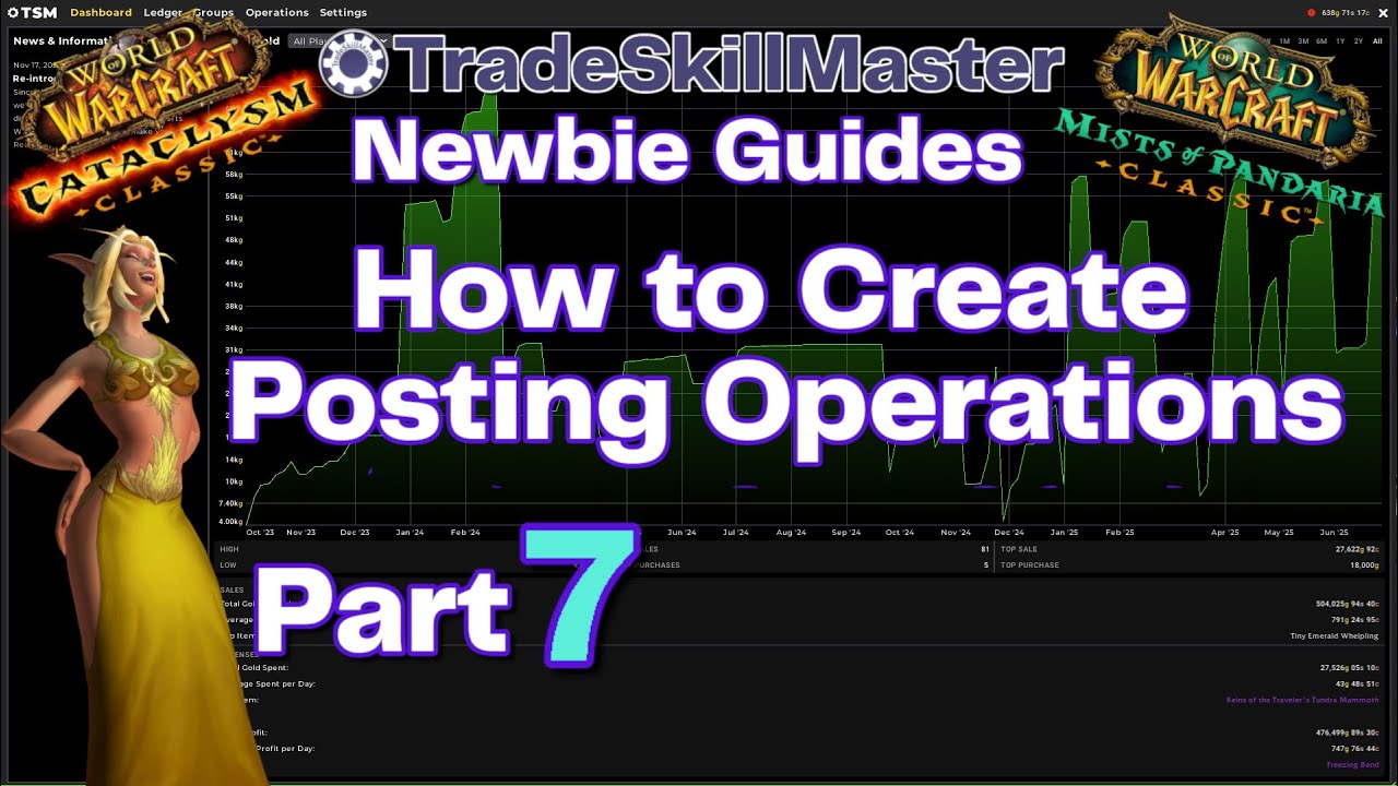 How to Create TradeSkillMaster Posting Operations | Beginner Classic & Retail WoW Part 7