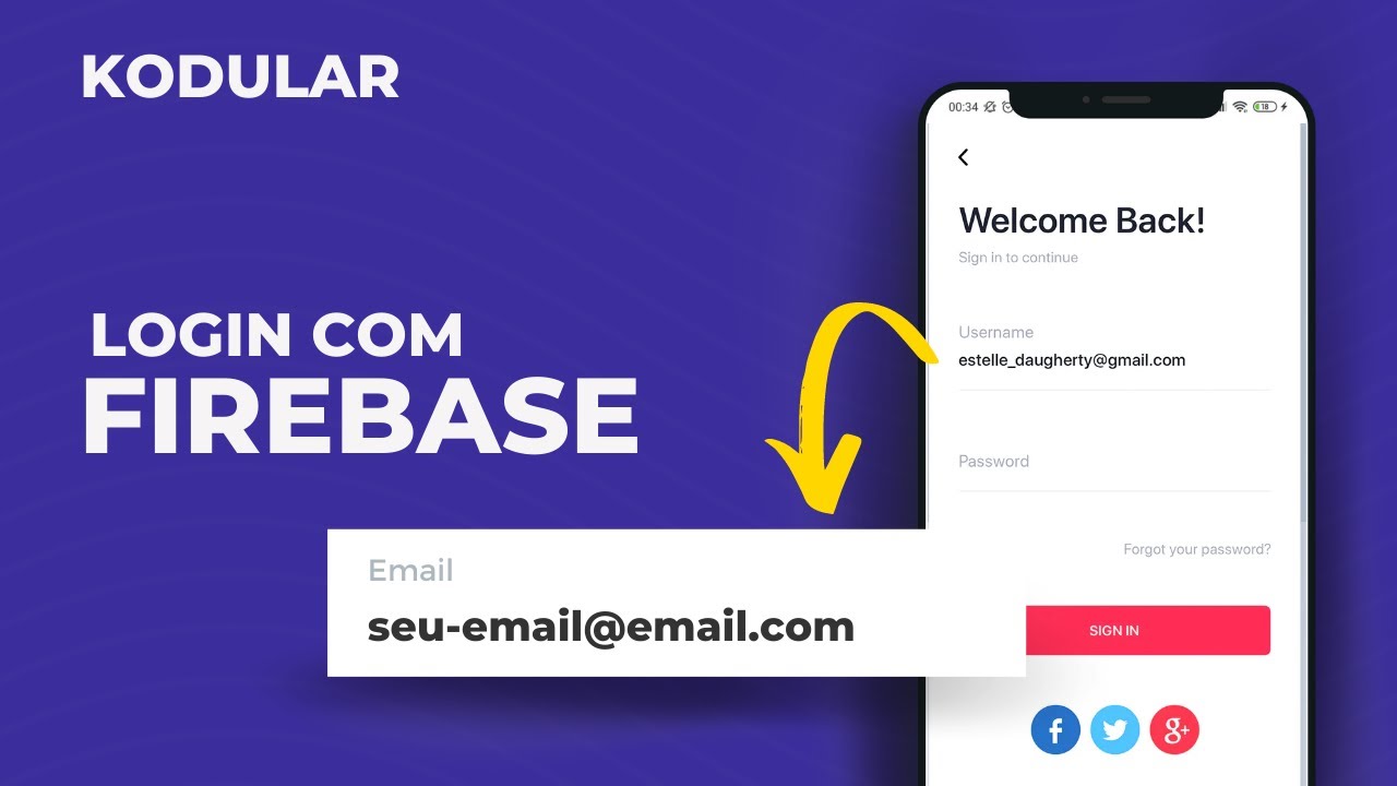 KODULAR - LOGIN COM FIREBASE AUTENTICATION DA FORMA CERTA