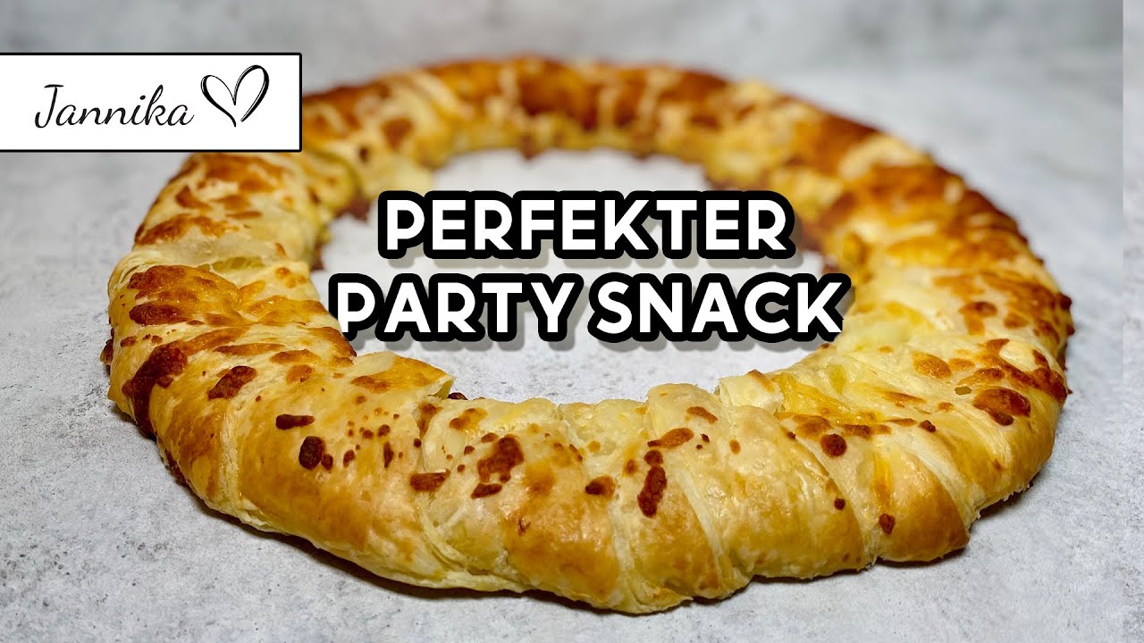 Absoluter Hingucker aus Blätterteig - herzhafter Blätterteig Kranz 😍