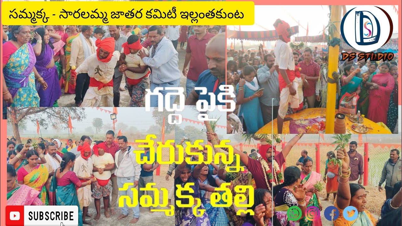 గద్దె పైకి చేరుకున్న సమ్మక్క తల్లి || Ellanthakunta|| Rajanna sirisilla|| @dsstudio3882
