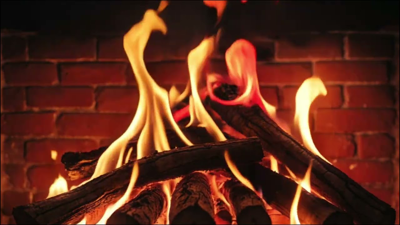 Deep Rest & Cozy Ambience Created by a Traditional Fireplace with Dancing Firelight