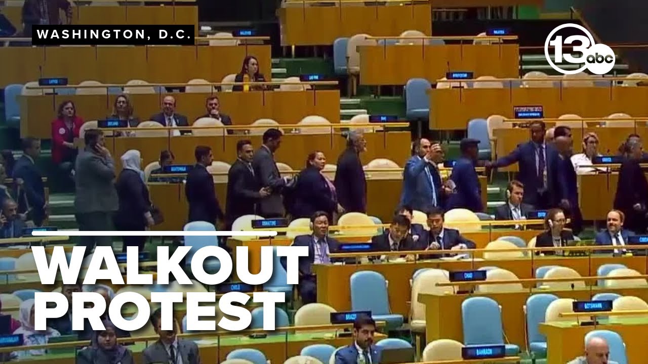 RAW: UN delegates stage mass walkout during Netanyahu's fiery speech