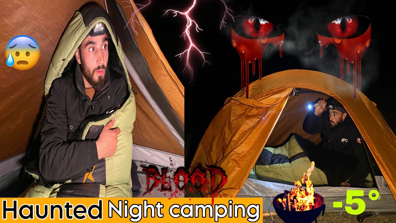 Haunted Solo  Night, Camping In Deep Forest ￼ | Winter ❄️ Night Camping in Kashmir | आज तो डर गए