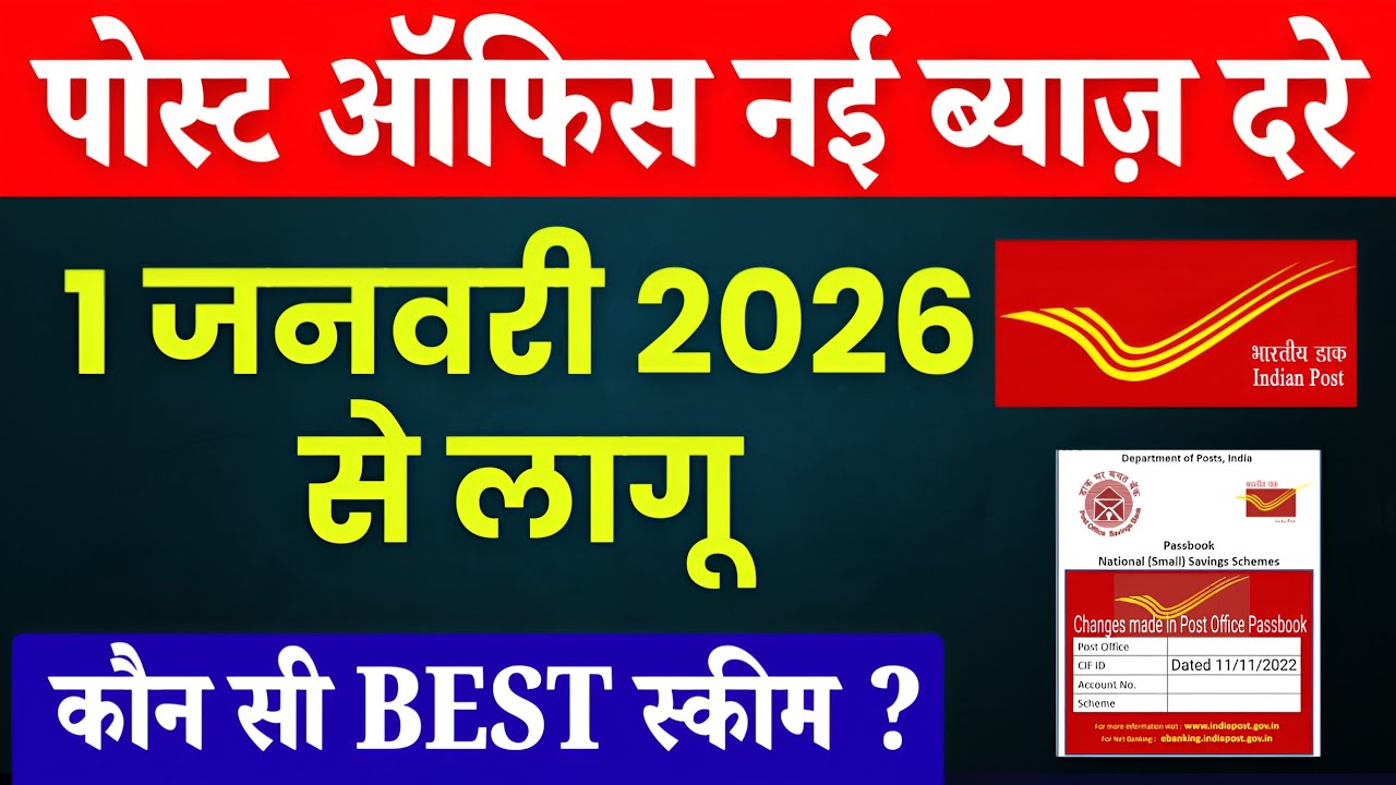 Post office Latest Interest Rates from 1 January 2026 | Post Office Latest Interest Rate 2026