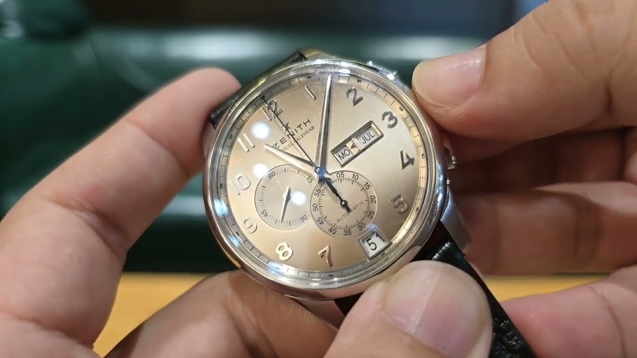 QVWATCH: Set time, day, date and month of Zenith 03.2072.4054 annual calendar