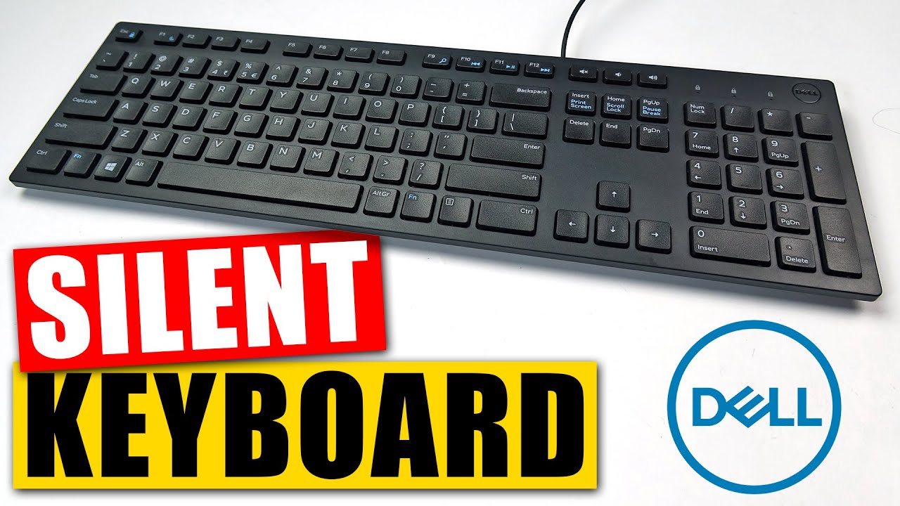 Dell Multimedia Keyboard KB216 + Sound Test - Silent Chiclet Type Keyboard