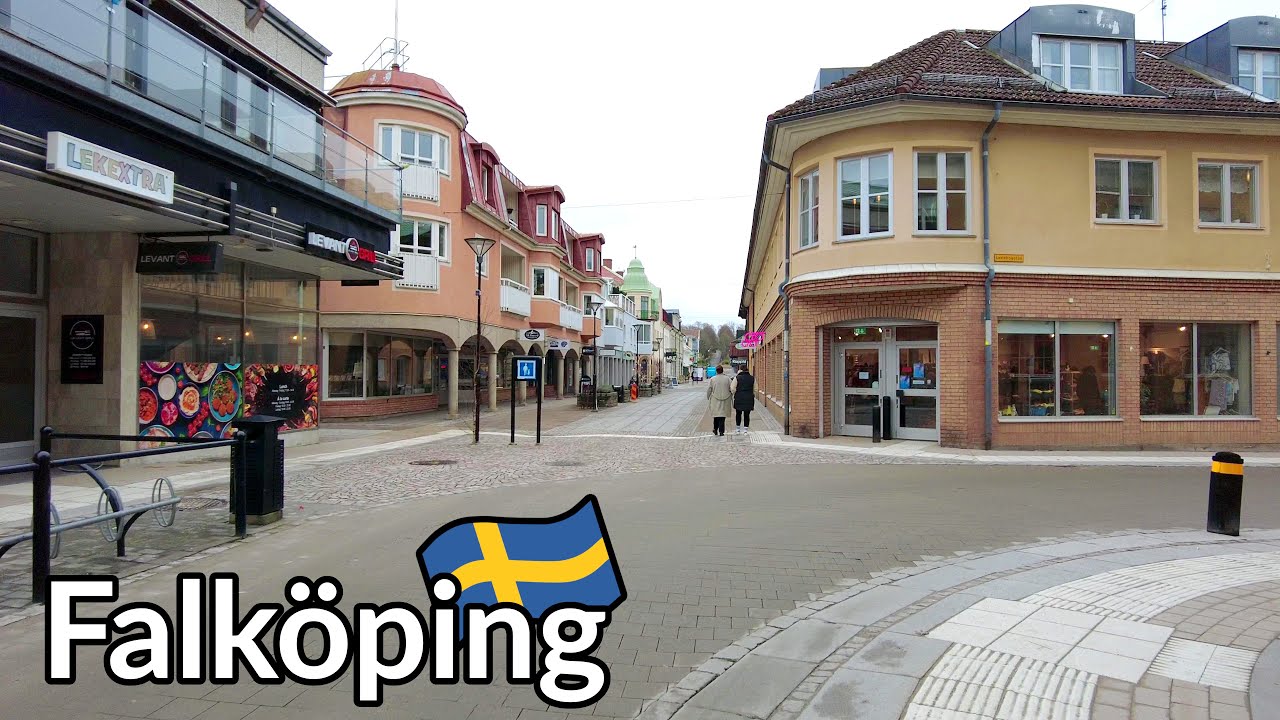 Sweden, walking tour of the town Falköping