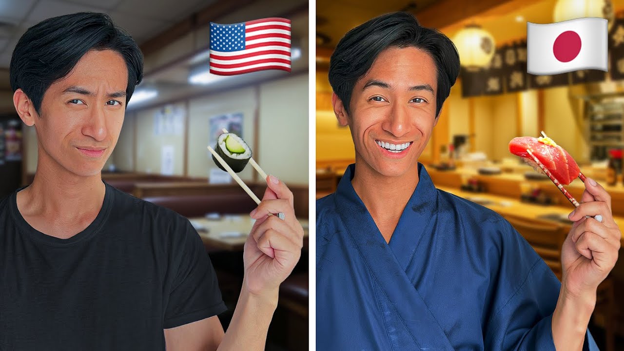 Sushi in America vs Sushi in Japan!!