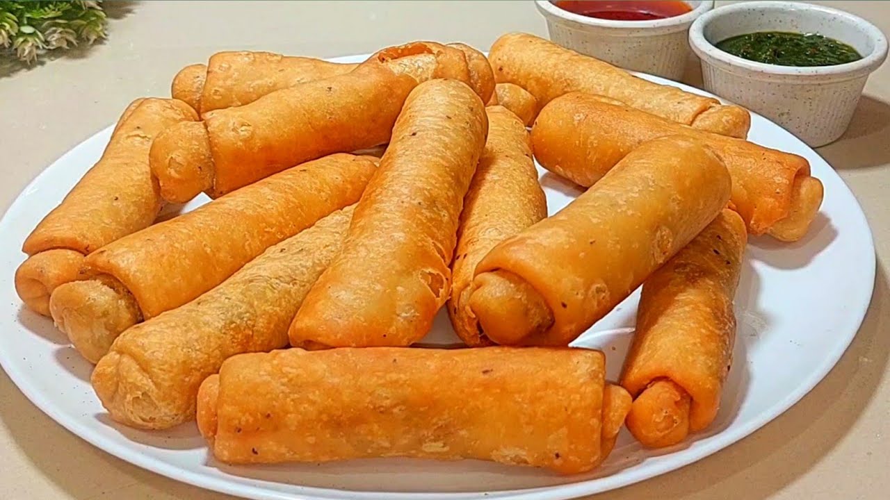 Crispy Aaloo Matar Samosa Roll Recipe | Winter Special snacks recipe | Ramzan Special Recipe |