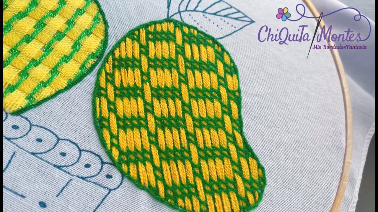 Bordado Fantasía Mango 8 / Hand Embroidery Mango 🥭 with Fantasy Stitch